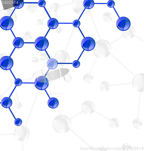 Image of Molecular structures chain with copy space