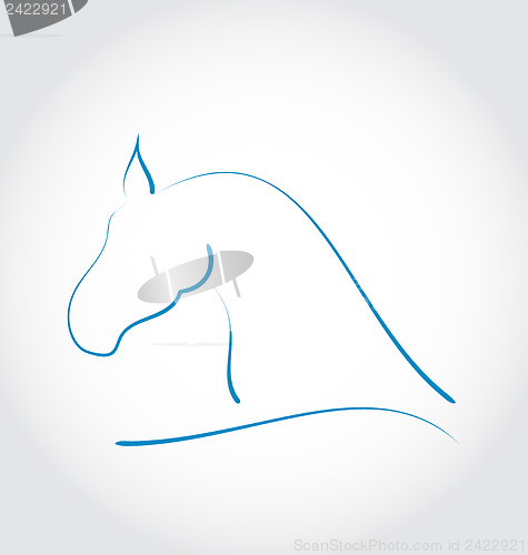Image of Sign horse isolated on white background