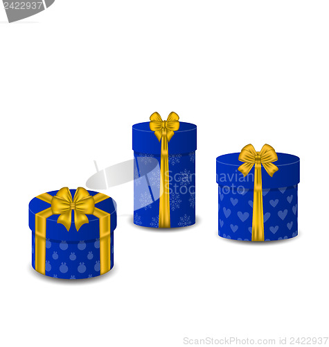 Image of Collection gift boxes isolated on white background