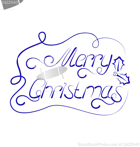 Image of Cute Christmas lettering, handmade calligraphy