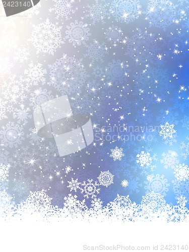 Image of Christmas background with snowflakes. EPS 10