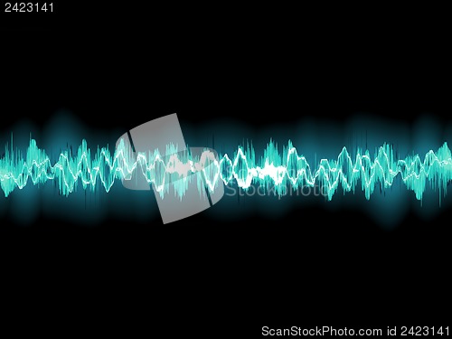 Image of Abstract blue waveform. EPS 8