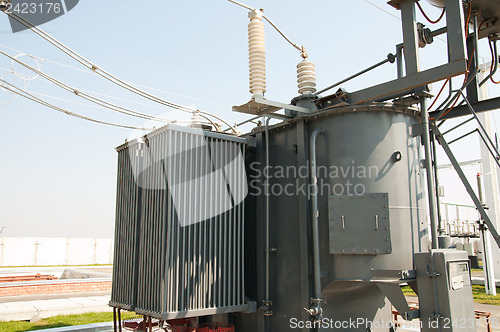 Image of transformer on high voltage substation