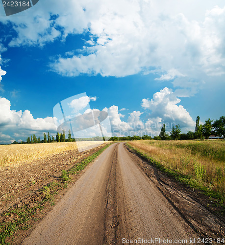 Image of road go to clouds