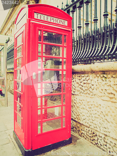 Image of Vintage look London telephone box