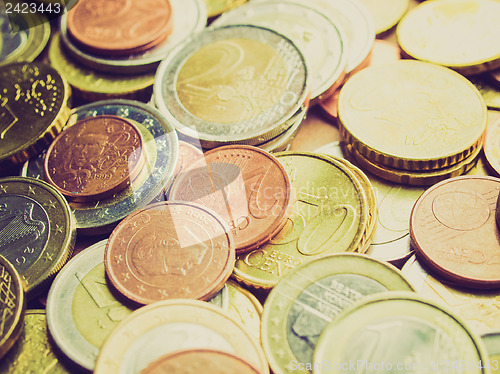 Image of Retro look Euro coins