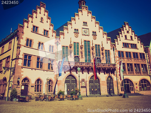 Image of Retro look Frankfurt city hall