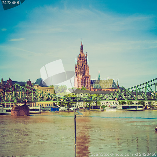 Image of Retro look Frankfurt Cathedral