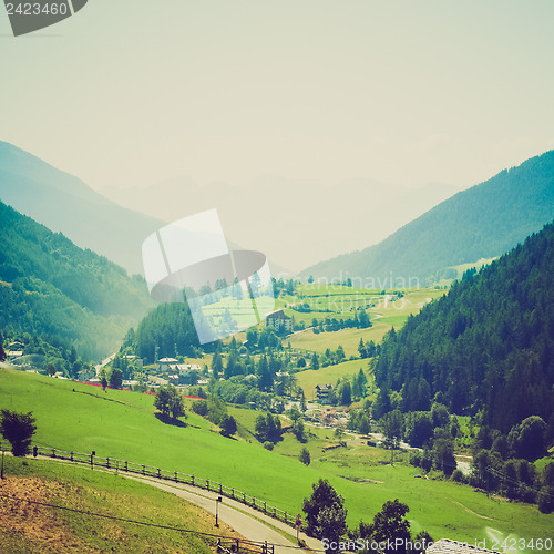 Image of Retro look Aosta Valley mountains