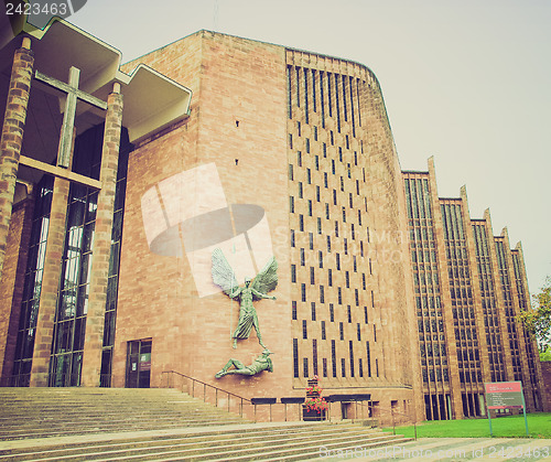 Image of Retro look Coventry Cathedral