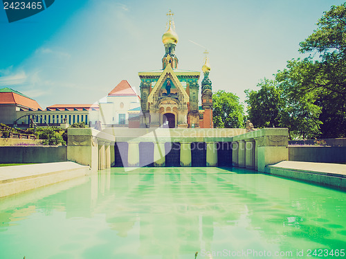 Image of Retro look Russian Chapel in Darmstadt