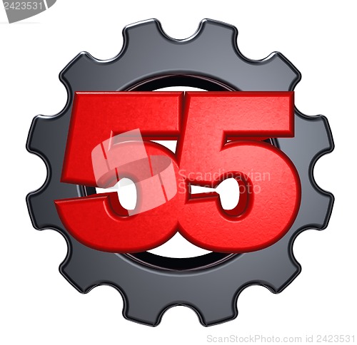 Image of number and cogwheel