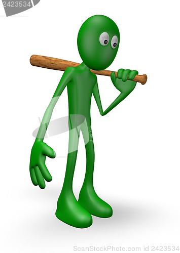 Image of green guy with baseball bat