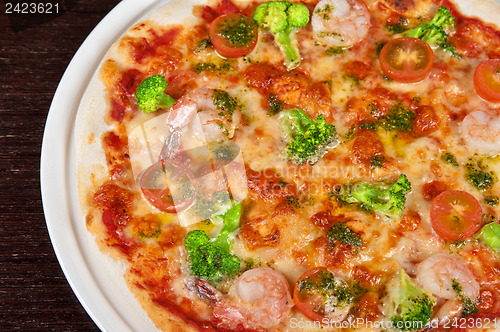 Image of seafood pizza