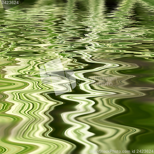 Image of Rippling green reflections