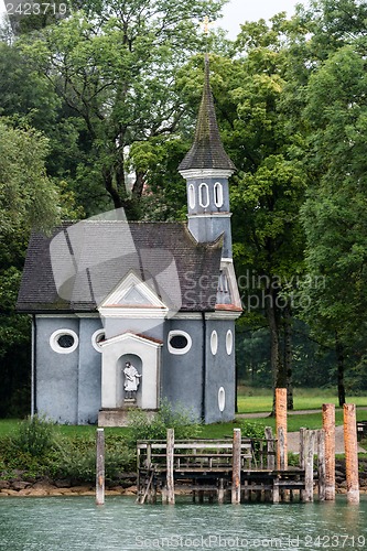 Image of Chapel at lake Chiemsee in Bavaria, Germany