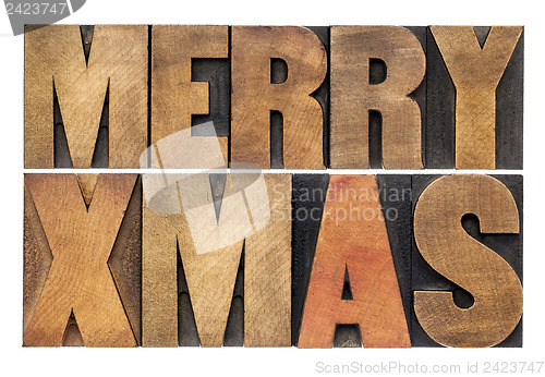 Image of Meyy Xmas in wood type