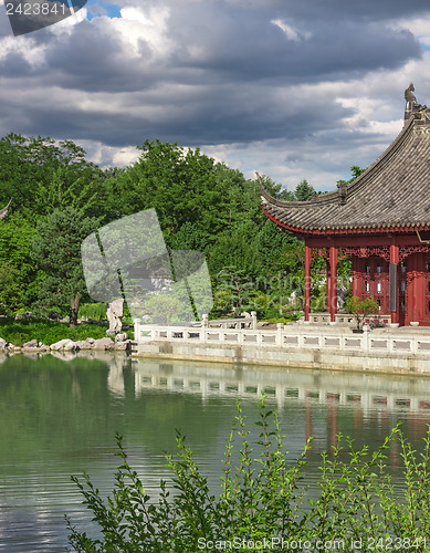 Image of Chinese garden in summer