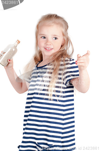 Image of Little cute girl in studio