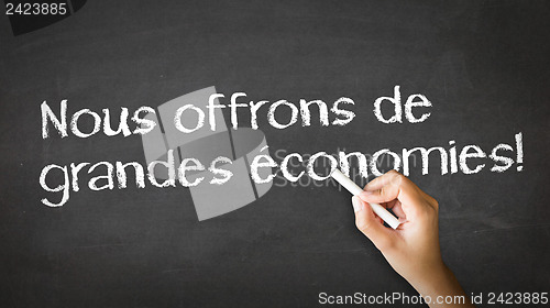 Image of We offer Great Savings (In French)