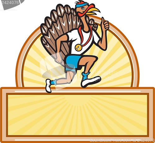 Image of Turkey Run Runner Side Cartoon Isolated