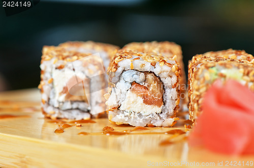 Image of sesame sushi rolls