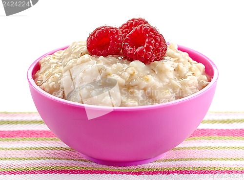 Image of Bowl of oats porridge