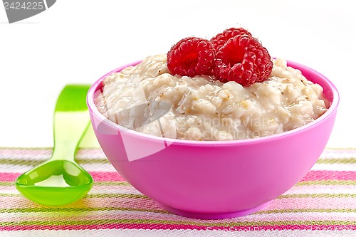 Image of Bowl of oats porridge