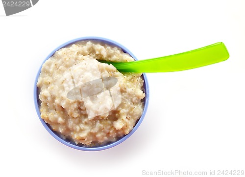 Image of Bowl of oats porridge