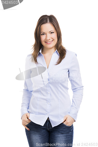 Image of Beautiful woman smiling