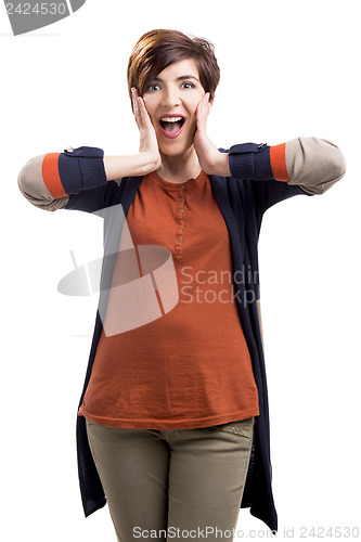 Image of Astonished woman