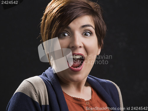 Image of Astonished woman