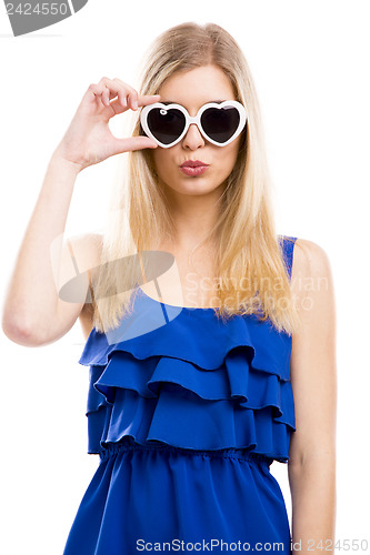 Image of Fashion woman with sunglasses