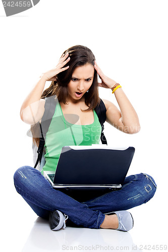 Image of Worried female student