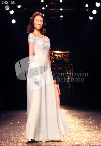 Image of Asian model on the catwalk