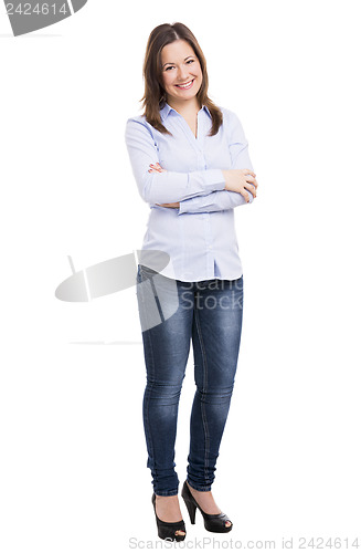 Image of Beautiful woman smiling
