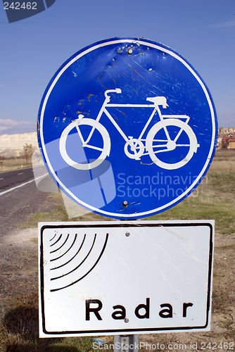 Image of Blue road sign