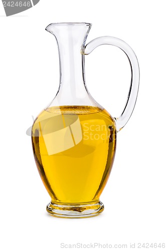 Image of Sunflower seed oil in glass decanter