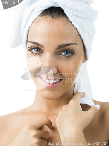 Image of young woman with natural skin