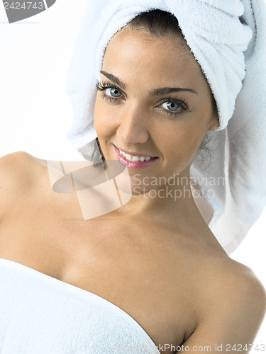 Image of young woman with natural skin