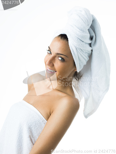 Image of young woman with natural skin