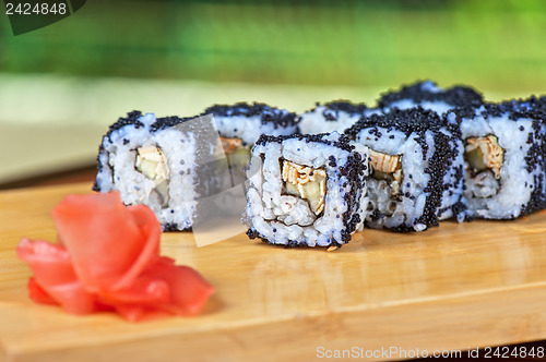 Image of tobico sushi rolls