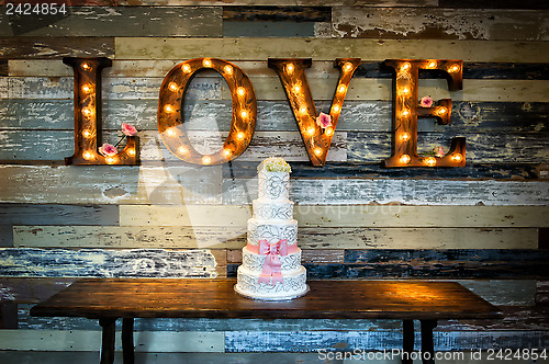 Image of Wedding Cake with Love