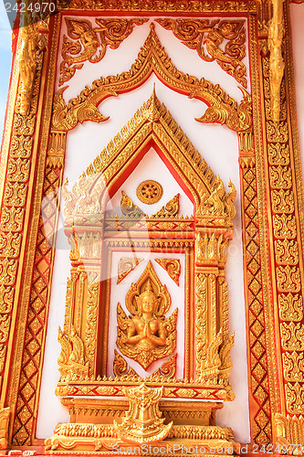 Image of Traditional Thai style window temple