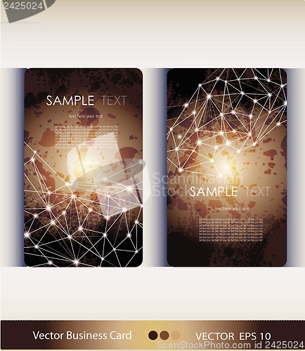 Image of Set of abstract geometric business card