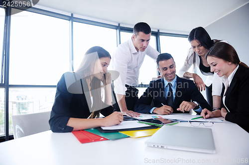 Image of business people in a meeting at office