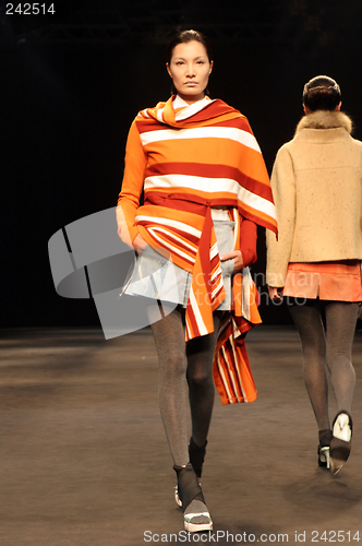 Image of Asian model on the catwalk