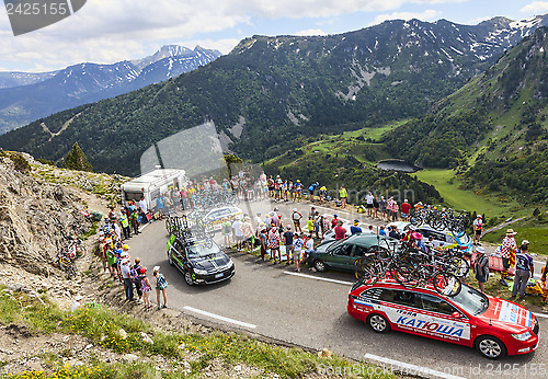 Image of Technical car in Pyrenees Mountains