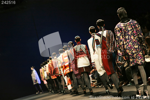 Image of Models on the catwalk during a fashion show