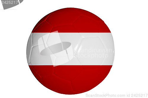 Image of Austrian flag on soccer ball